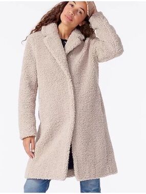 J Crew Teddy Bear Sherpa Coat Nantucket | Fog